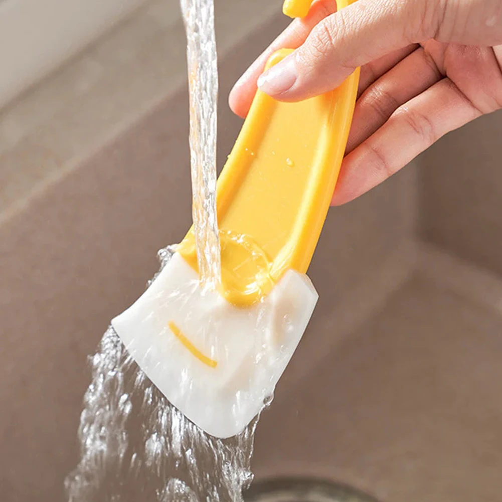 Kitchen scraper cleaning silicone spatula oil stain removal soft blade scraper cake baking pastry gadgets pan pot cleaner 1/5Pcs