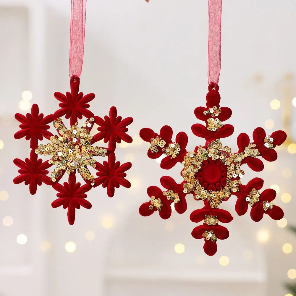 1pcs Hanging Red Velvet Flocked Bell Ornament Garland Bow Christmas Tree Mantel Door Holiday Party Home Decorations