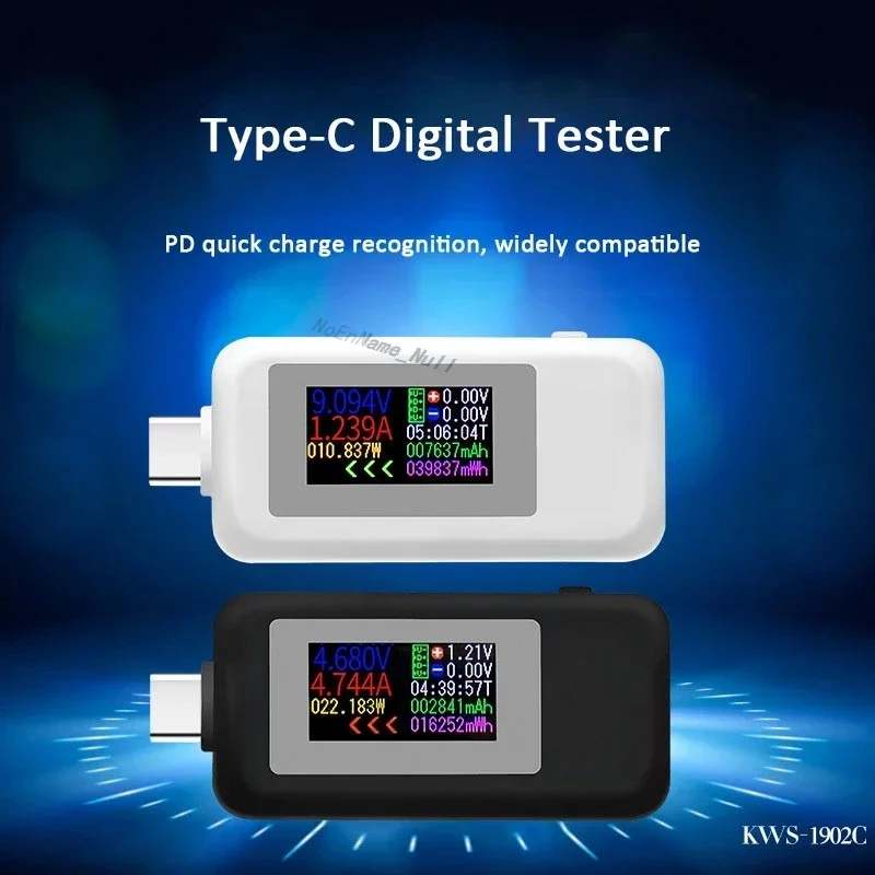 

10 in 1 DC Type-C USB Tester Current 4-30V Voltage Meter Timing Ammeter Digital Monitor Cut-off Power Indicator Bank Charger