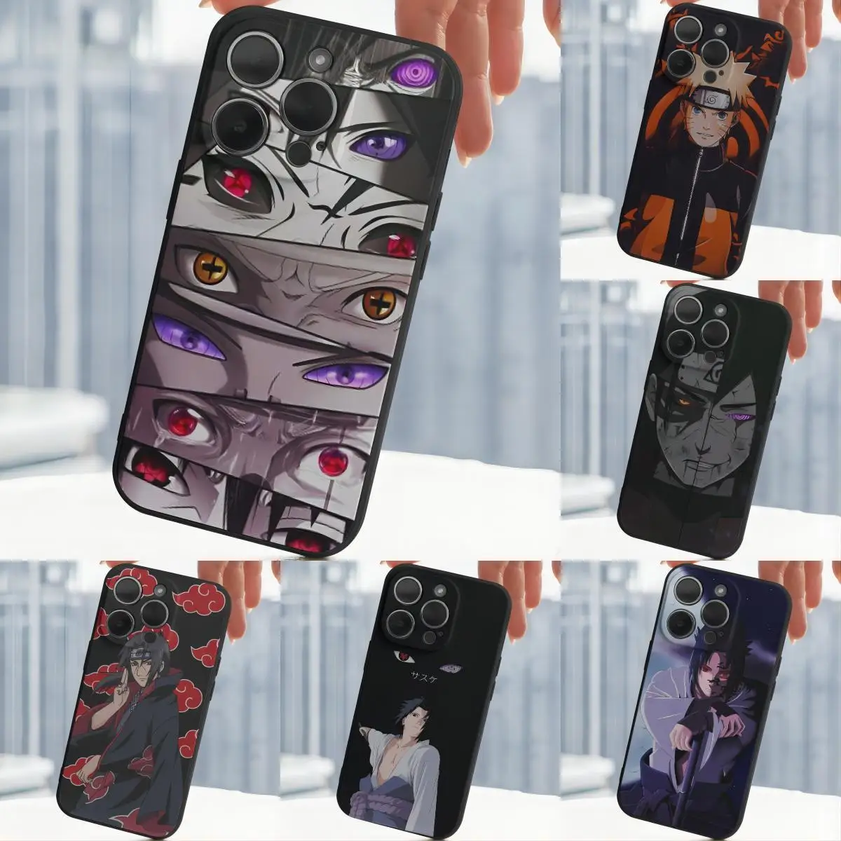 

Phone Cases Naruto Iphone 14 Pro Max Case Anime Sasuke Soft New Black Matte Toys Silicone 13 12 11 X XR XS 8 7Plus Mobile Phones