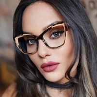 New Fashion Cat Eye Reading Glasses Women Anti-blue Light Eyeglasses Blocking Blue Light Readers Double Color Frame Eyewear 2