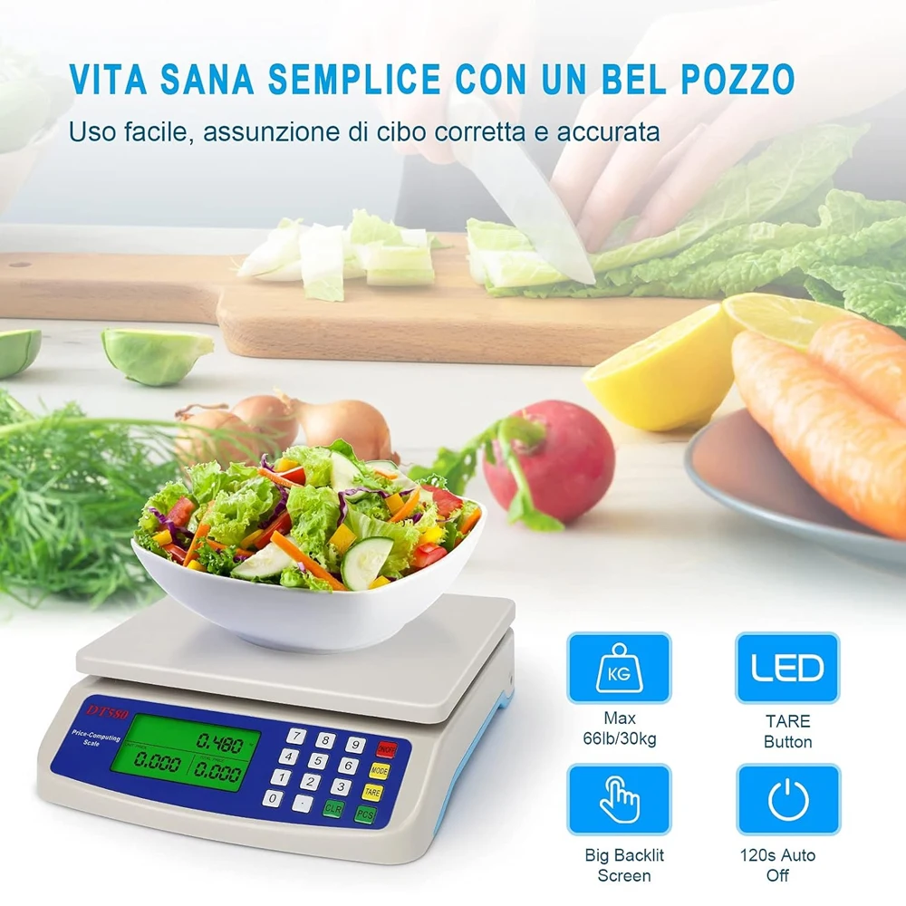 30KG /1G Precision LCD Digital Scale Electronic Balance Weight Scale Plastic Weight Accuracy Balance Food Scales