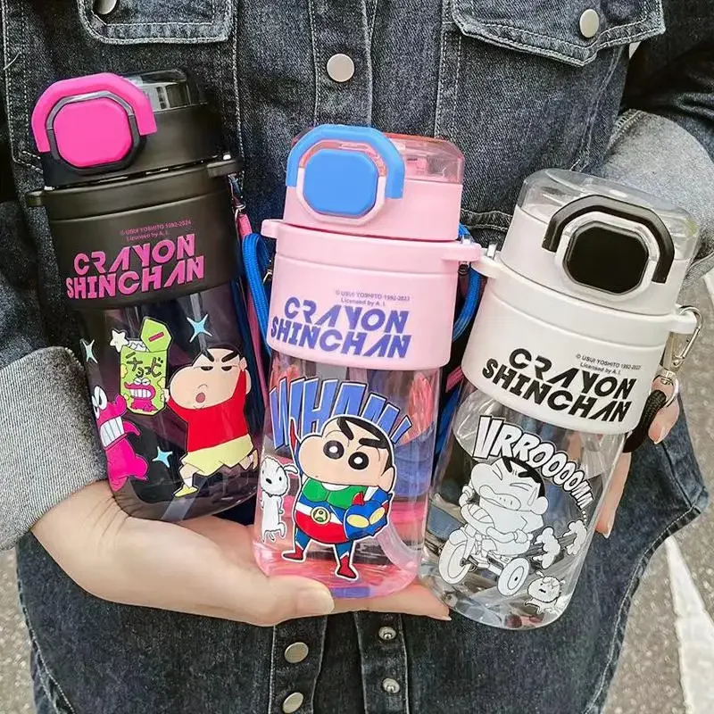 

Crayon Shin-Chaned новая чашка в стиле аниме мультфильм Высокая емкость Портативный хорошо выглядит пластиковая чашка для воды в стиле Ins