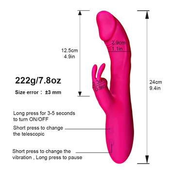 Dual Rabbit Dildo Vibrator Sexy Accessories for Women G Spot Vibrators Vagina Clitoris Massager Silicone Sex Toys Adult Products 2