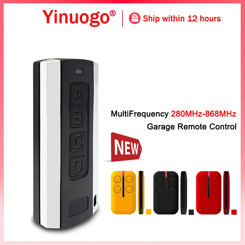 

4 in 1 Garage Remote Control 433MHz MultiFrequency Gate Remote Control 868MHz Garage Door Opener 315MHz Handheld Transmitter