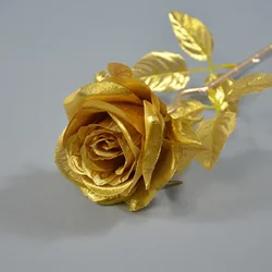 Elegant Silk Rose Bouquet - Artificial Floral Arrangement for Weddings & Home Decor (B Gold)