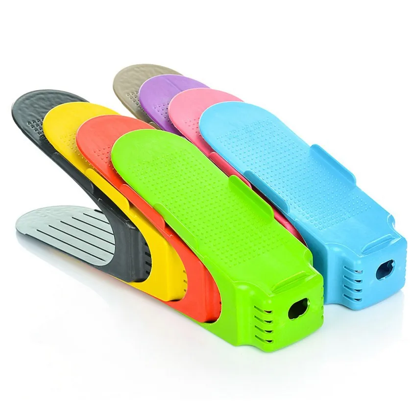 Simple And Versatile Creative Integrated Double Layer Non adjustable Finishing Shoe Rack DIY