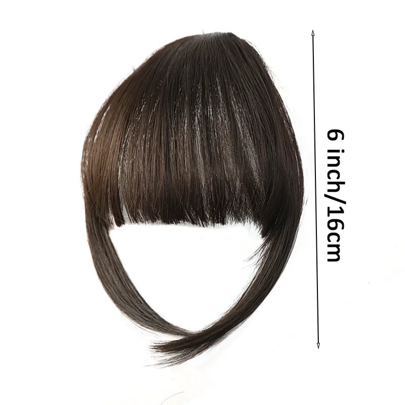 LUPU Synthetic Hair Bangs Clip In Hair Extensions Wispy Bangs Fringe With Temples Hairpieces For Women Girls