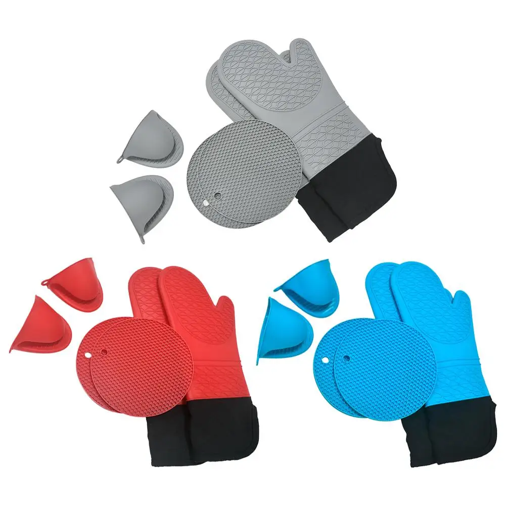 Oven Mitts and Pot Holders Set 6pcs, Kitchen Oven Glove,High Heat