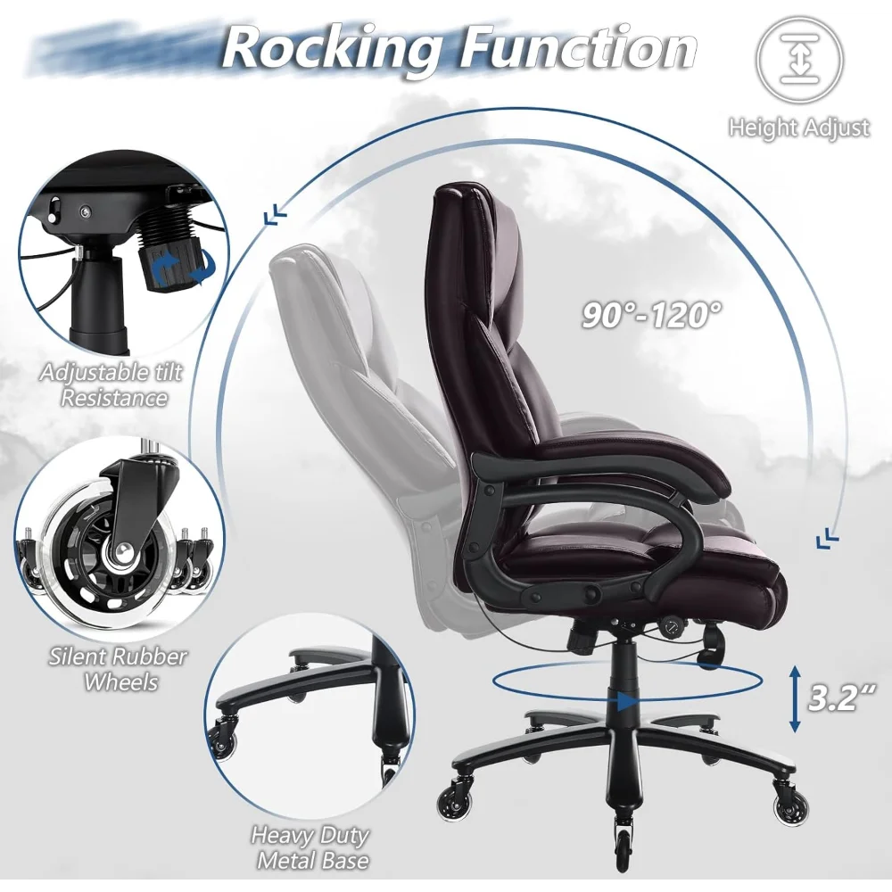 Heavy Duty Big and Tall Office Chair with Adjustable Lumbar