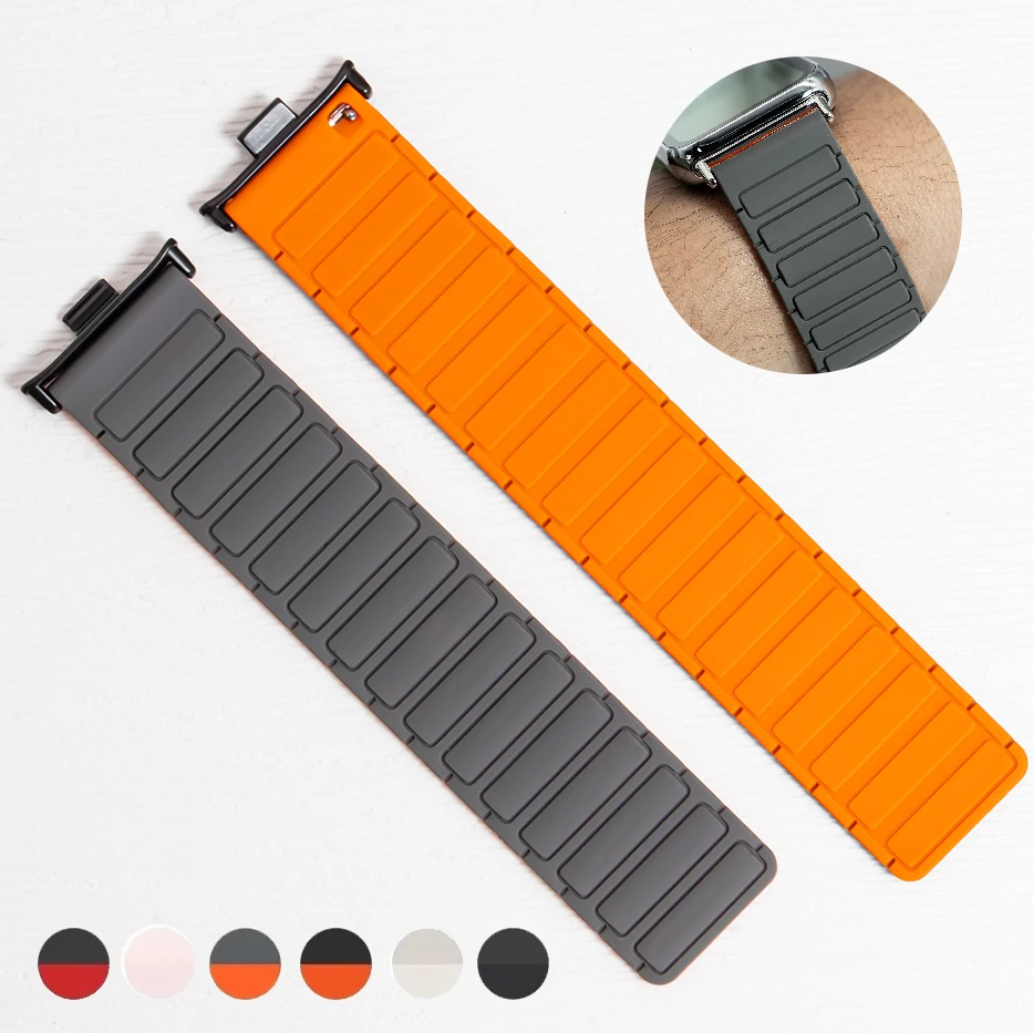 Silicone Magnetic Strap Loop Band Bracelet - Replacement Wristband Accessory