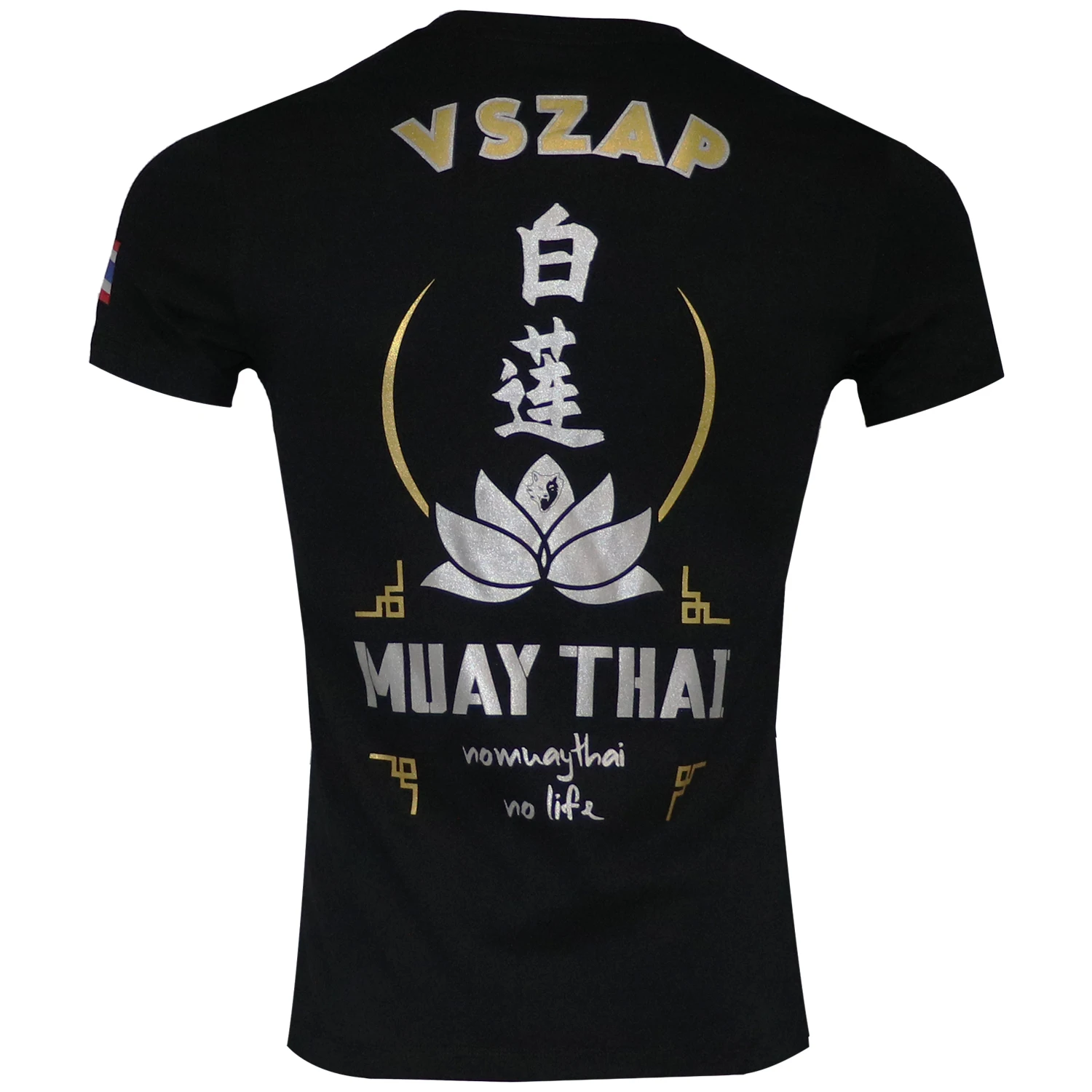 VSZAP Boxing mma Thai Boxing White Lotus Gold Silver T-shirt Multi Gym Fighter Martial Arts Jujitsu Training T-shirt Fitness Men
