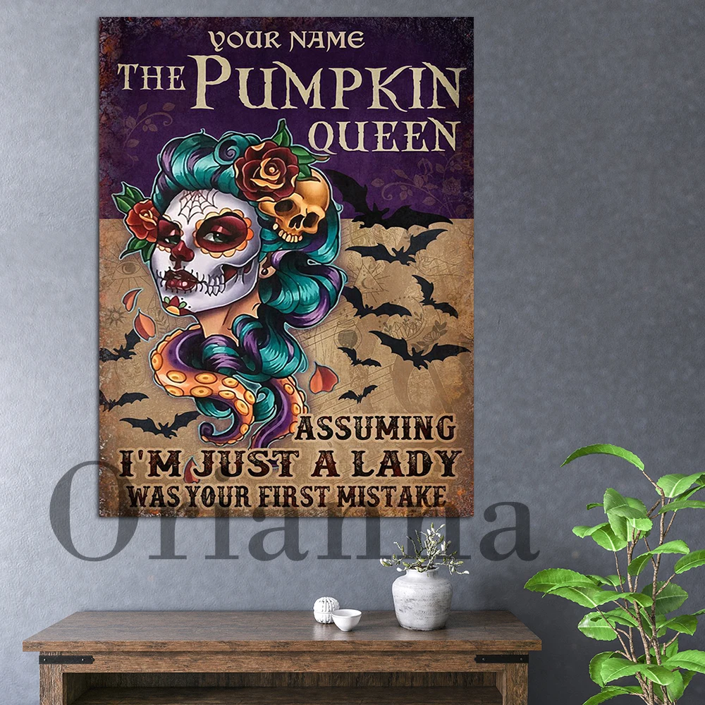 

Pumpkin Queen Mexican Woman Poster, Witch Halloween Decor, Witchy Decor, Halloween Print, Halloween Wall Art, Witch Wall Print