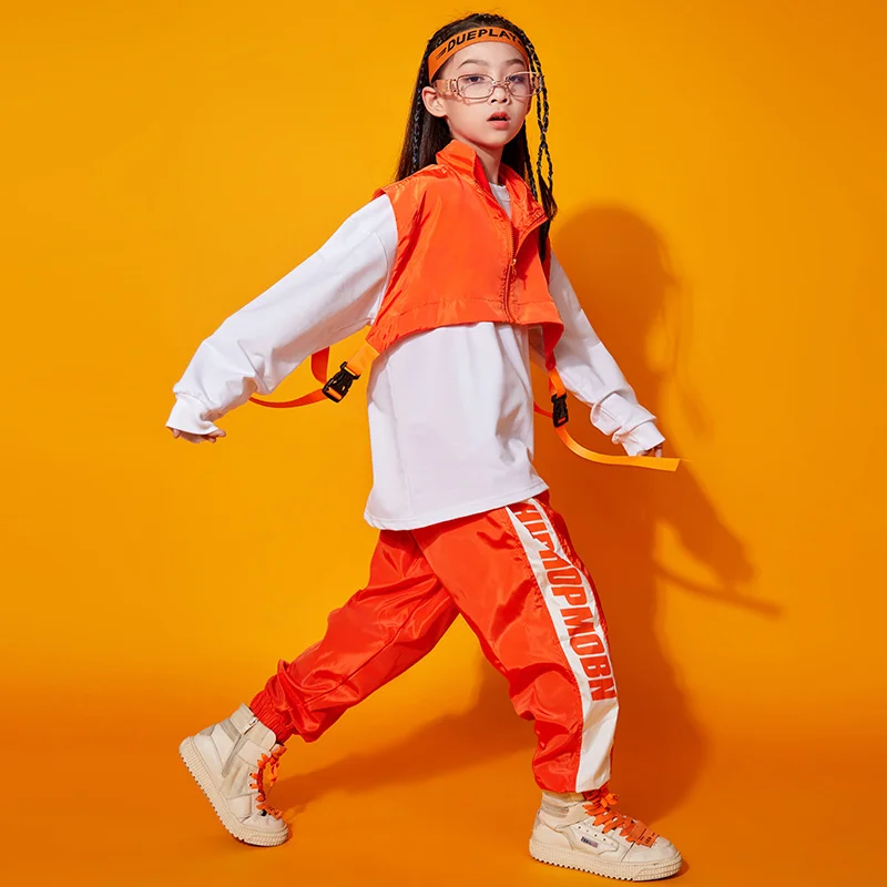 

ids Camo Hip Hop Clothing Sleeveless Jacket Top Oversized Shirt Sweatshirt Pants for Girls Boys Jazz Dance Costume Clothes
