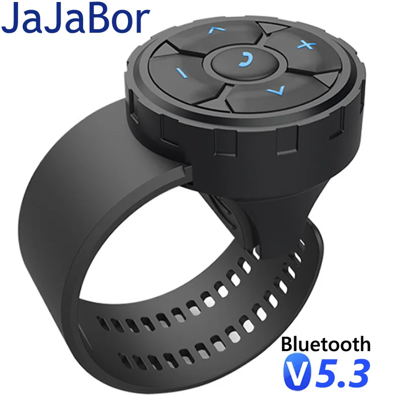 

JaJaBor беспроводной Bluetooth пульт дистанционного управления handsfree Car Kit медиа Кнопка мотоцикл руль музыкальный плеер контроллер