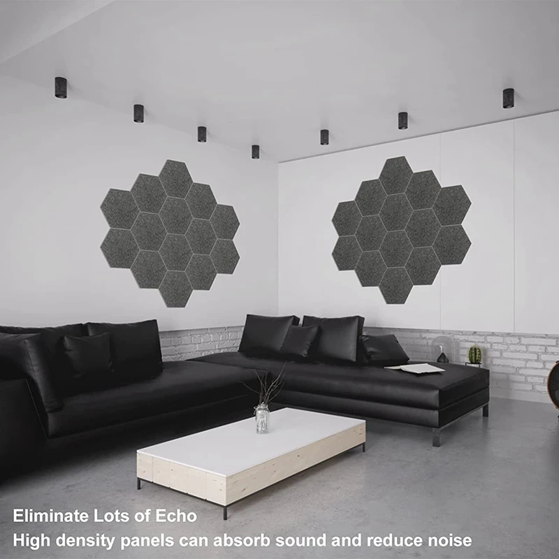 16 Pack Acoustic Panel Hexagon Sound Insulation Foam Wall Panels Self-Adhesive Acoustic Panel,For Recording Studio,Etc