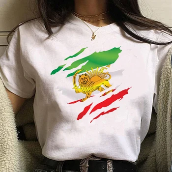 Iran Tshirt Women Harajuku Tshirt Female Funny Clothing Harajuku Sleeve T-shirt Clothing Street Tops Tees Aesthetic Clothes 1