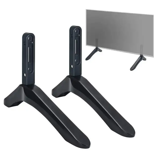 Set of tv stand base adjustable angle tv mount desktop bracket for hole distance