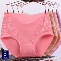 Slip en coton et dentelle pour femmes, grande taille, 5XL 6XL, culotte Sexy et confortable pour dames matures, sous-vêtements doux et respirants 1
