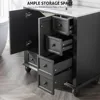 36" Bathroom Vanity Sink Combo Vintage Style with Painted Solid Wood Construction, Undermount Ceramic Sink with Faucet & Drain 3