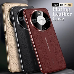 Luxury 3D Texture Leather Hybrid Case with Gold Edging - Slim Shockproof Protective Cover - HONOR Magic8 Lite (Gold)