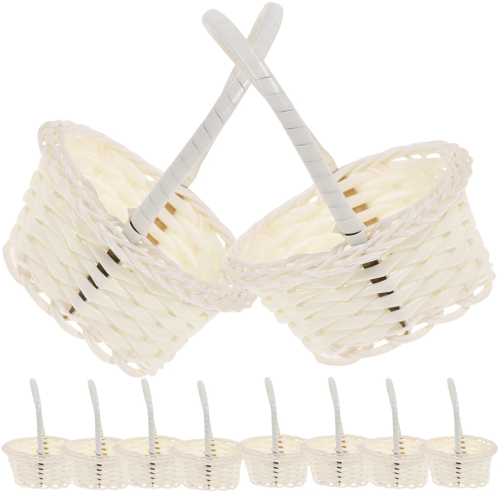 

Rattan Shopping Basket Vegetable Decorative Kids Hand-held Woven Rural Style Flower Simple Handheld Mini Toys