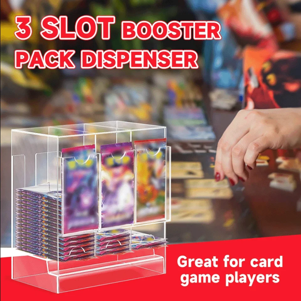 Dinavio Crafthouse Booster Pack Spender mit 3 Schlitzen und schwarzem Boden – passend für 120 Packs zum Dosieren – kompatibel mit TCG und Sportkarten-Boostern Dinavio Crafthouse Booster Pack Spender mit 3 Schlitzen und schwarzem Boden – passend für 120 Packs zum Dosieren – kompatibel mit TCG und Sportkarten-Boostern