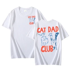 Cat Dad Funny Pet Lover Casual Cotton T - Shirt - XXXL (WHITE)