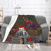 Game Blanket Flannel DOOM Cozy Soft FLeece Bedspread 2