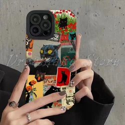Abstract Art Cat Luxury Full Screen Silicone Phone Case for Redmi Note 8Pro (TOYB - 247TO24118701)