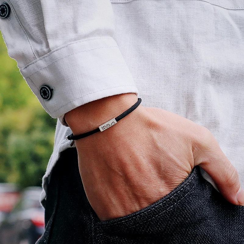 Nylon Couple Bracelet Adjustable Valentine Day Gift