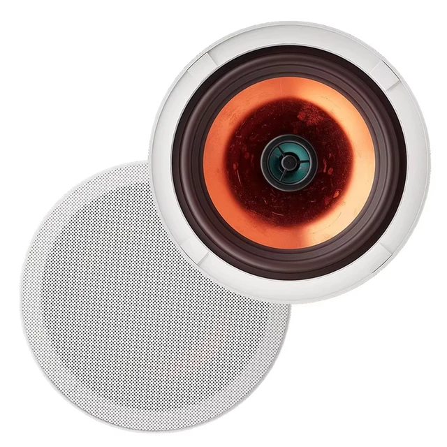 Herdio 300W Bluetooth Ceiling Speaker 6.5 Inch, Waterproof Recessed Home Audio for Indoor Bathroom Kitchen Bedroom