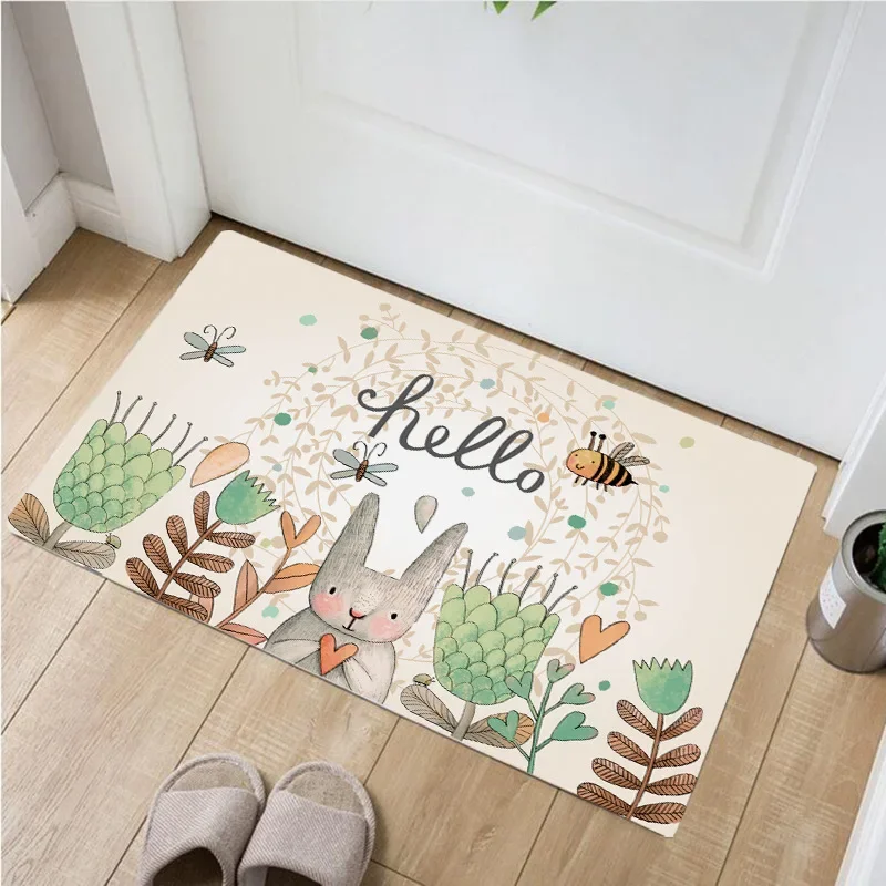 

Cartoon Rabbit Baby Room Entrance Doormat Carpet Home Decoration Anti-slip Bathroom Floor Mat Children's Play Crawl Mat