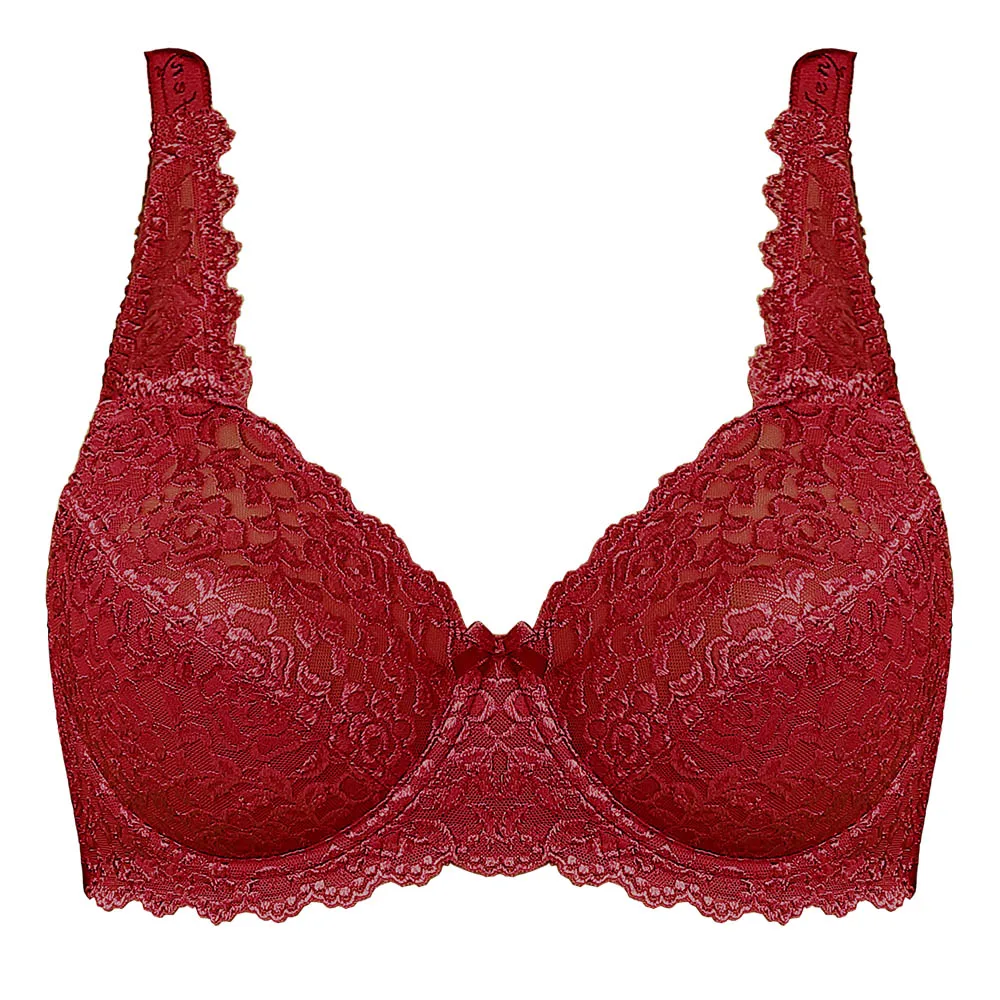 Woman Bra Lace Full Coverage Bras Underwire Unlined Ladies Big