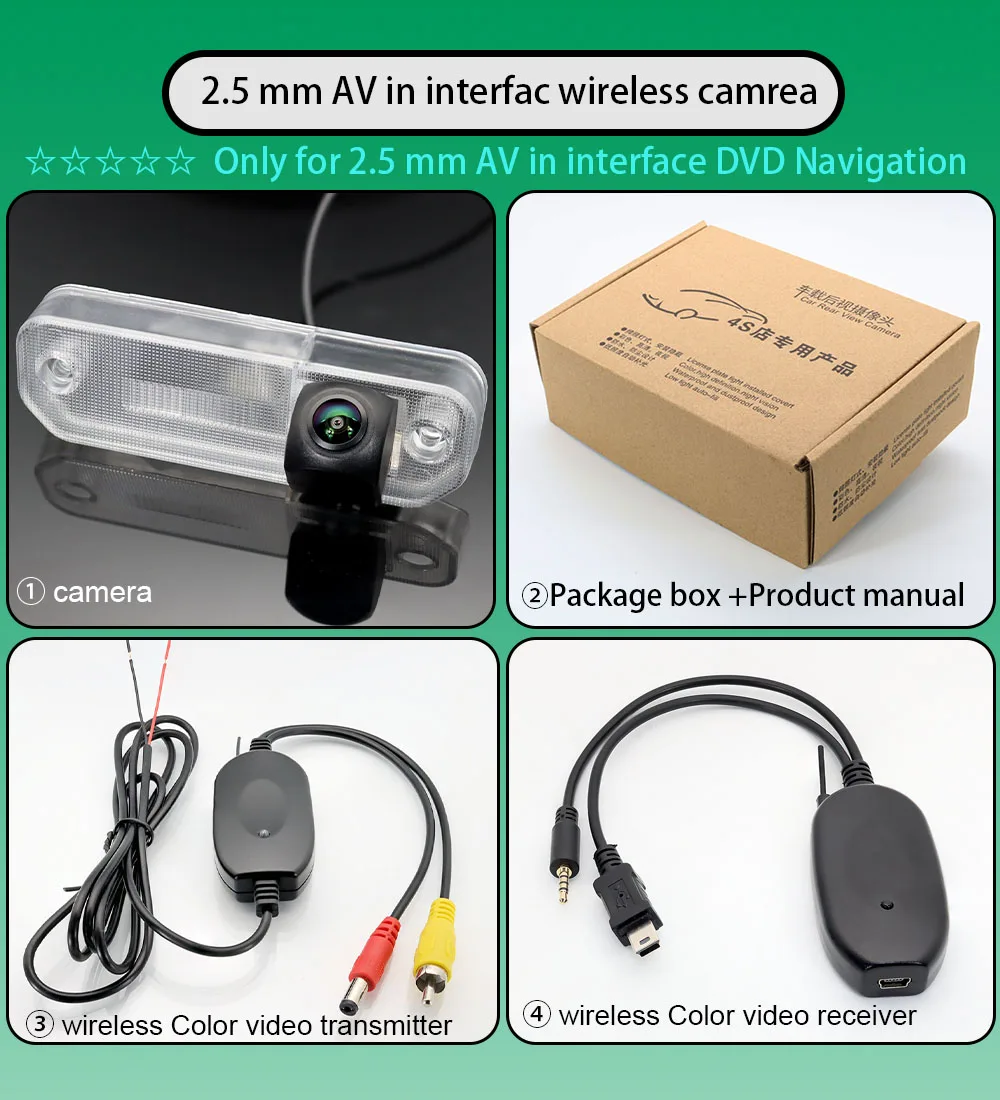 

2.4 Ghz Wireless Rear View Fisheye Camera For Hyundai Sonata EF MK4 Facelift 2001 2002 2003 2004 2005