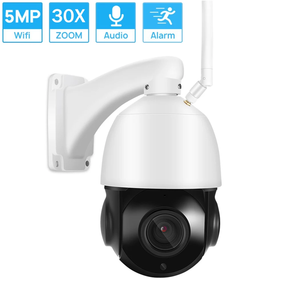 

Outdoor IP Camera 5MP WIFI 30X Zoom HD Wireless PTZ Camera IR 100m Nigtvision AI Human Detection Two Way Audio ICSEE H.265X