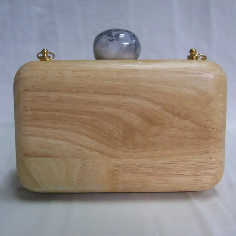 

Lady Wooden Clutch Handbag
