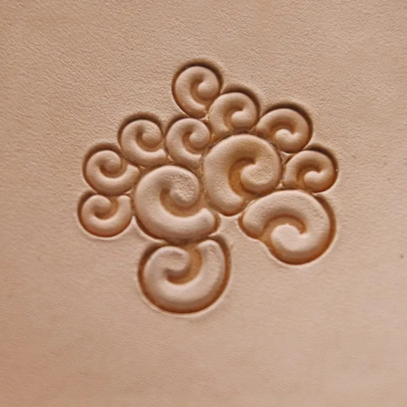 Stainless Steel 304 Leather Embossing Tool Scroll Pattern DIY Leathercraft Stamping Seal For Handmade Leather Projects