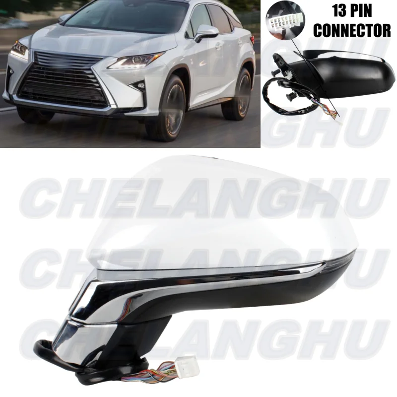 

Для Lexus RX350 RX450H 2016 2017 2018 2019 2020 2021 2022, левая сторона, 13 контактов, белая окрашенная память, зеркальное складное устройство