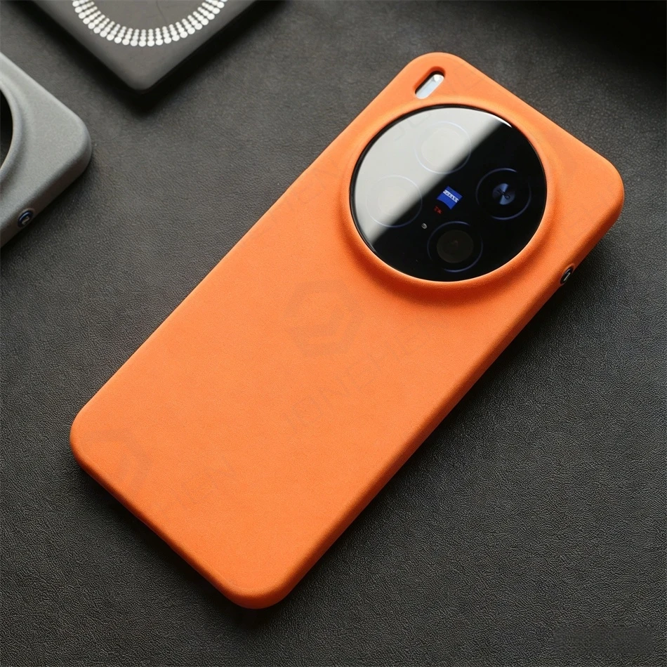 Luxury Frosted Sandstone Slim Magnetic Anti-Fingerprint Case with MagSafe Charging Compatibility