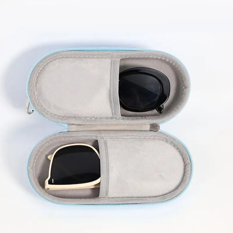 Durable Hard Shell Dual Glasses Case - Portable Eyewear Storage for Sunglasses & Eyeglasses