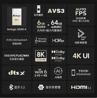 ZIDOO Z9X 8K HDR Media Player, Android 11 OS, Amlogic S928X-K Processor 6G+64G, VPU Video Engine&VS10 Image Engine 2