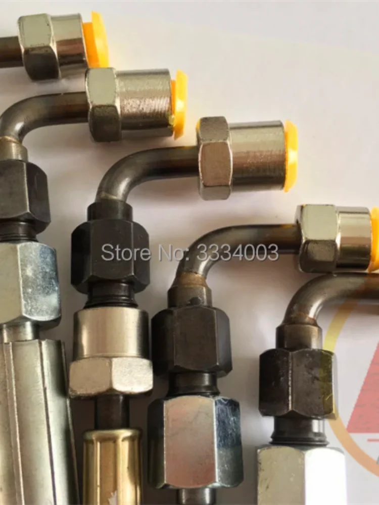 Diesel Pipe Common Rail Repair Tools Common Rail Injector Pump Test Bench Diesel Tube Pipe Connector Joint Part M14-M12/M14/M16 Diesel Tube 90 Degree