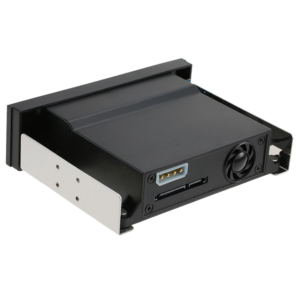 표시등 지원 핫스왑 내장형 싱글 베이 모바일 랙 인클로저(LED 포함) 2.5/3.5인치 SATA HDD SSD용 PC 5.25'' 베이 호환
