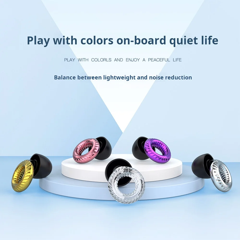 New Noise Cancelling Earbuds Reusable Flexible Silicone Hearing Protection for Concerts, Work, Size Earbuds with Small Case, 30d