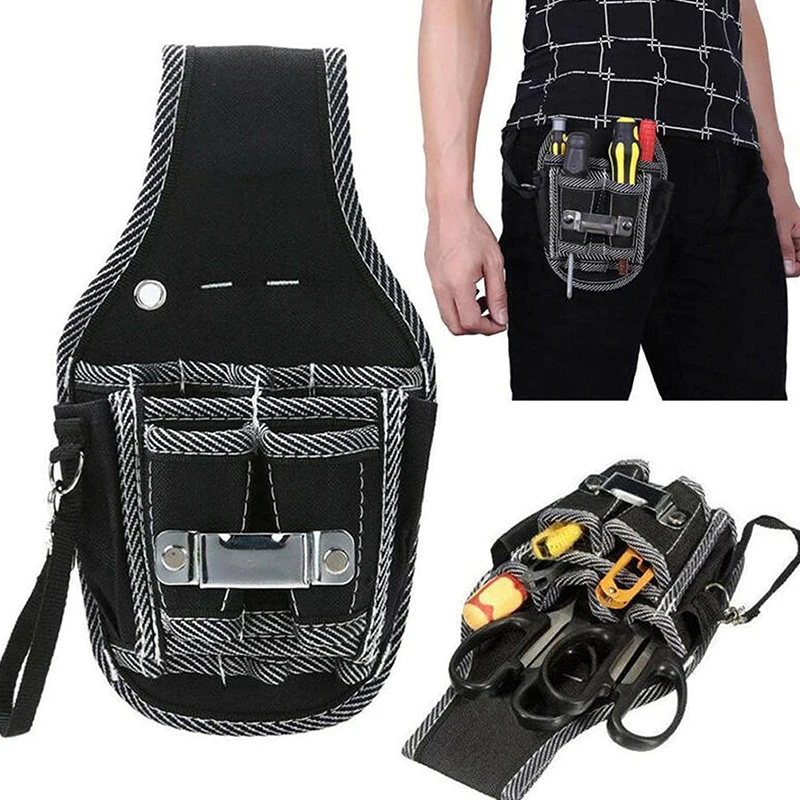 

Tool Bag Electrician Waist Pocket Pouch Bag Tool Belt Screwdriver Pocket Pouch Bag Utility Kit Holder Nylon Fabric Tool Bag