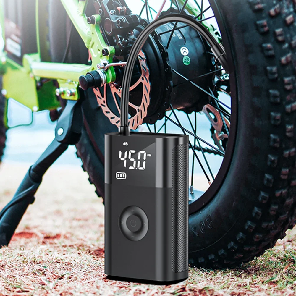 Digital Tire Inflator Type-C Charging Portable Tyre Inflator with LED Light Intelligent Air Compressor For Electric Vehicle Ball