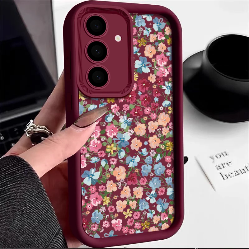 Small Flowers Soft Phone Case - Elegant Floral Design Cover