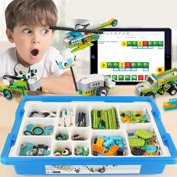 WeDo 2.0 교육 기능 부품 호환 45300 코어 세트 빌딩 블록, DIY 장난감, 크리스마스 선물 상품 이미지
