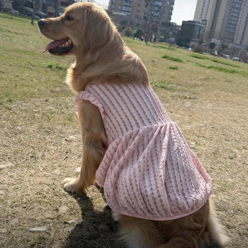 여름 애완견 옷 소형 중형 대형견 의류 드레스 시바 이누 보더 콜리 허스키 래브..